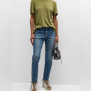 Moussy mid rise straight tapered jean